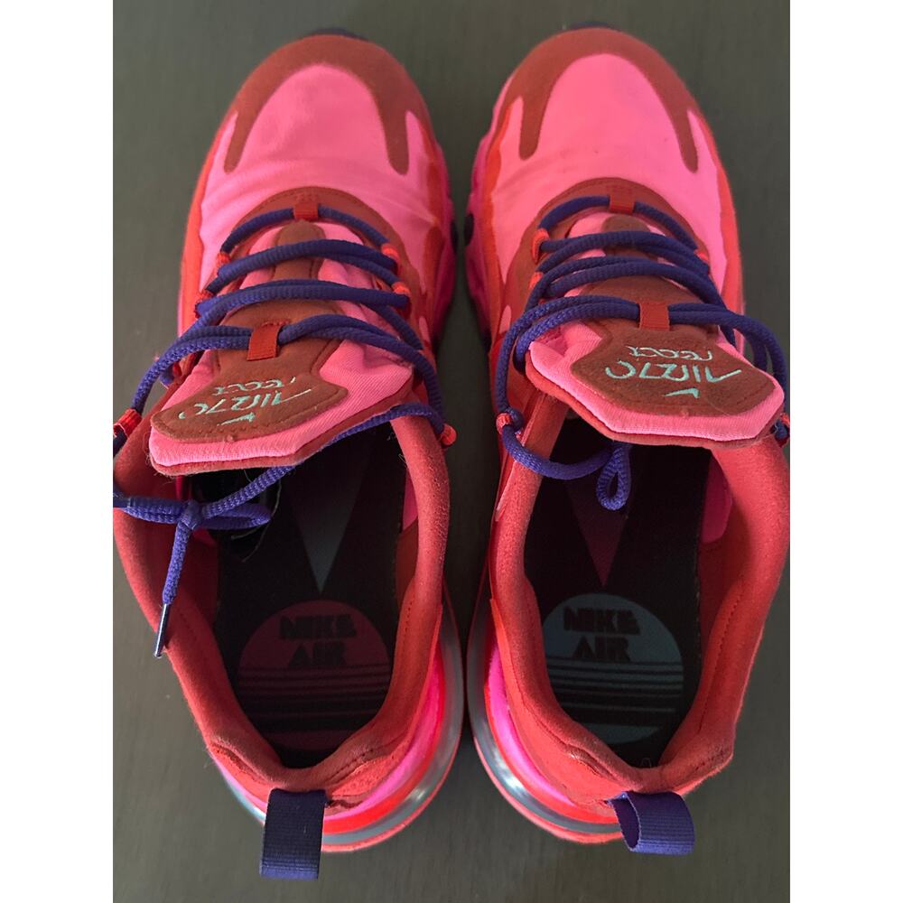 Nike Air Max 270 React Mystic Red Pink Blast Mens Size 10 - Picture 8 of 8